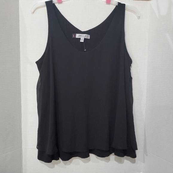 Jennifer Lopez All Black Crop Top Sheer Bodice Overlay Size XS L👀K - Picture 10 of 11